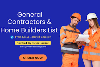 provide verified list of general contractors and home builders