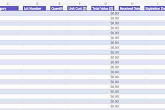 create a database for inventory tracking