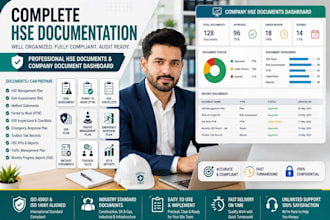 prepare hse documents, kpis, safety signages, all hse plans, ptw and checklist