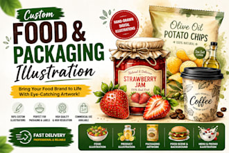 food packaging food illustration packaging illustration product illustration