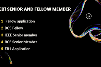 provide ieee bcs senior fellow application support for eb1a eb2niw o1