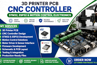 do 3d printer pcb, cnc controller, stm32, esp32 and motion control electronics