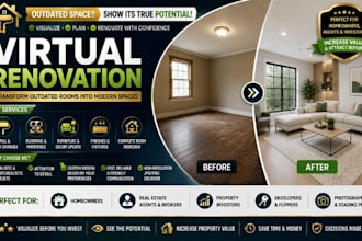 renovate outdated property interiors with realistic virtual staging for listings
