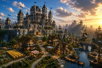 build custom medieval minecraft castles, kingdoms and villages
