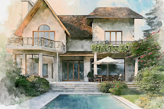 turn your home into watercolor painting