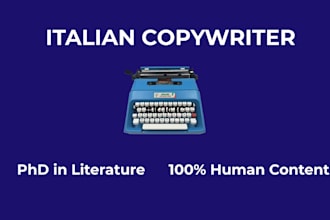 write engaging italian blog posts, copy, and SEO articles