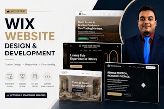 design and develop wix website with functionality