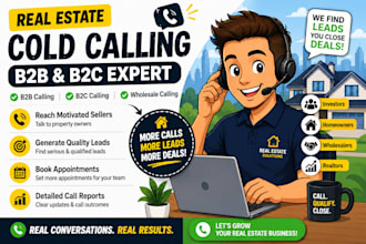 real estate b2b cold calling, b2c, real estate cold caller, wholesale calling