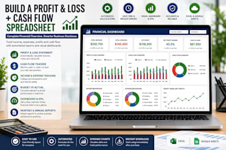build a profit and loss and cash flow spreadsheet