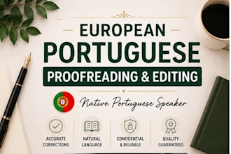 proofread and edit your european portuguese text