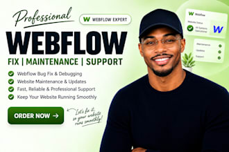 fix webflow, webflow maintenance, webflow bug fix, webflow support, debugging