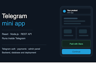 build a custom telegram mini app with react and nodejs