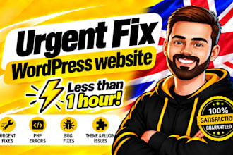 urgently fix wordpress errors, bugs, issues and critical errors