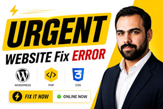 urgently fix wordpress errors, bugs, issues and critical errors