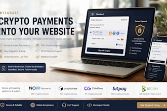 integrate nowpayment, cryptomus, coingate, bitpay, crypto payment into websites