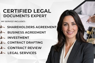 draft a shareholders agreement for your canadian corporation