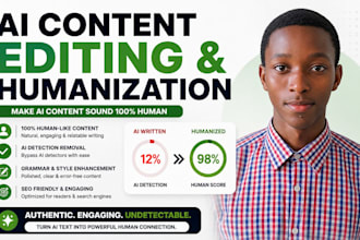 rewrite and humanize ai content, edit, proofread
