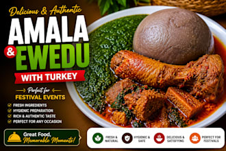 do html for fufu eba for your church event