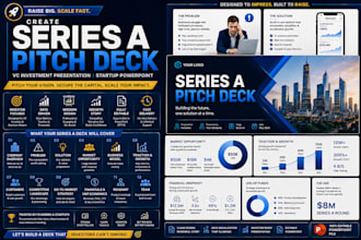 create series a pitch deck, vc investment presentation, startup powerpoint