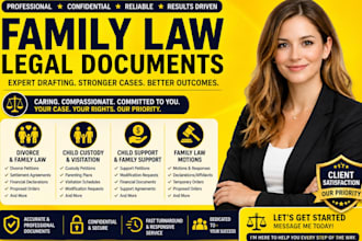 professionally draft child custody, visitation and parenting plans