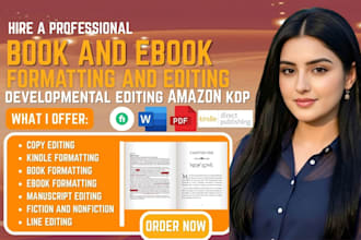 book formatting and manuscript editing, developmental editing