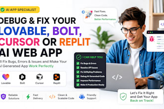 debug and fix your lovable, bolt, cursor or replit ai web app