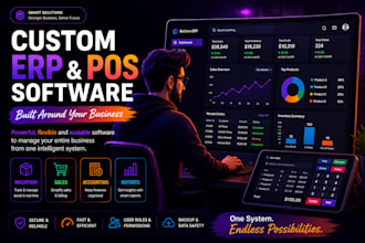 develop custom erp pos and business managment software
