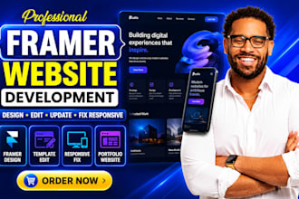 design fix framer website portfolio edit update framer template fix responsive