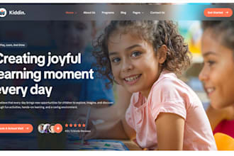 design wix daycare website preschool childcare nursery montessori school website