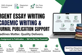 do essay writing, academic writing and journal publication support