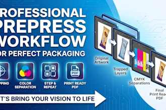 do prepress, dieline and print ready packaging artwork