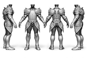 do 3d character modeling custom 3d game model design3d blender for cosplay props