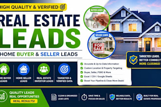 deliver high quality home buyer and seller leads and real estate leads