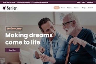 design wix home care website senior care caregiver home health agency website