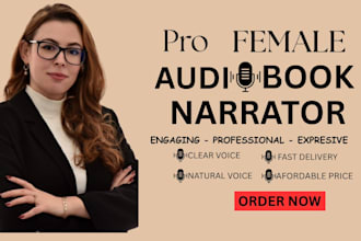 be your professional female voiceover and audiobook production