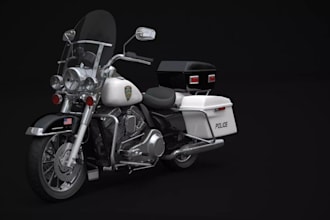 design detailed motorcycle model, clean topology, off road bike for 3d printing