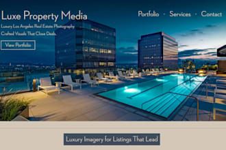 design wix real estate photographer website photography portfolio website