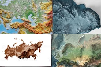 create 3d terrain, topographic, elevation, contour and relief maps with stl