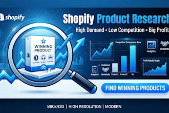 reasearch profitable and winning shopify dropshipping  product with high demand