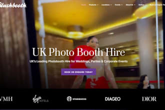 design wix photo booth website 360 photo booth event rental services website