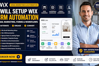 setup wix CRM automation email marketing forms and workflows