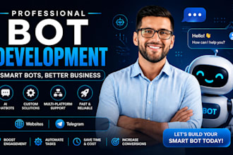 develop a custom bot ai chatbot telegram discord or automation bot