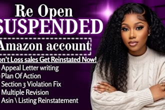 write an amazon suspension appeal letter for account reinstatement
