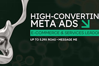 be your ecommerce and lead generation meta ads manager