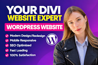 develop professional divi website, wordpress divi website, wordpress divi theme