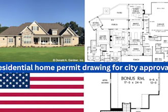 do permit drawing for city approval,architectural floor plan in al fl az and sc