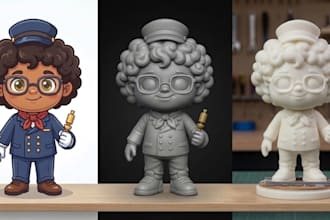 sculpt detailed 3d miniatures, character figures and printed stl models