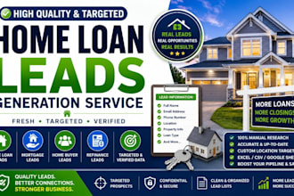 provide high quality home loan home loan leads generation service