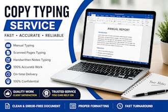 accurate copy typing and PDF to word conversion