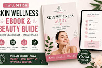 design skin wellness ebook beauty care lead magnet editable canva